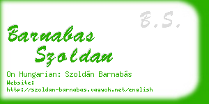 barnabas szoldan business card
